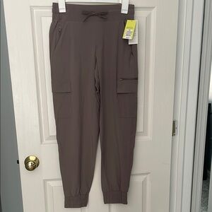 All in Motion Brown Track Joggers with Elastic Cuffs